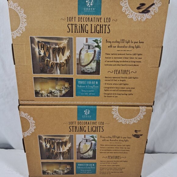 NIB Pink Flamingo 10 ft Decorative Led String Lights (2 boxes total 20ft ) - Picture 2 of 7